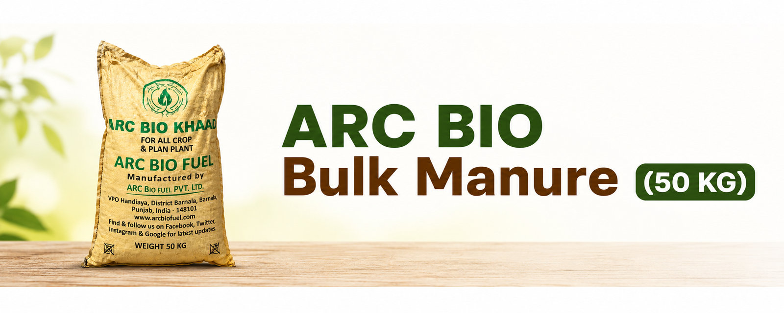 Arc Bio Organic Manure (50 Kg Bulk Bag)