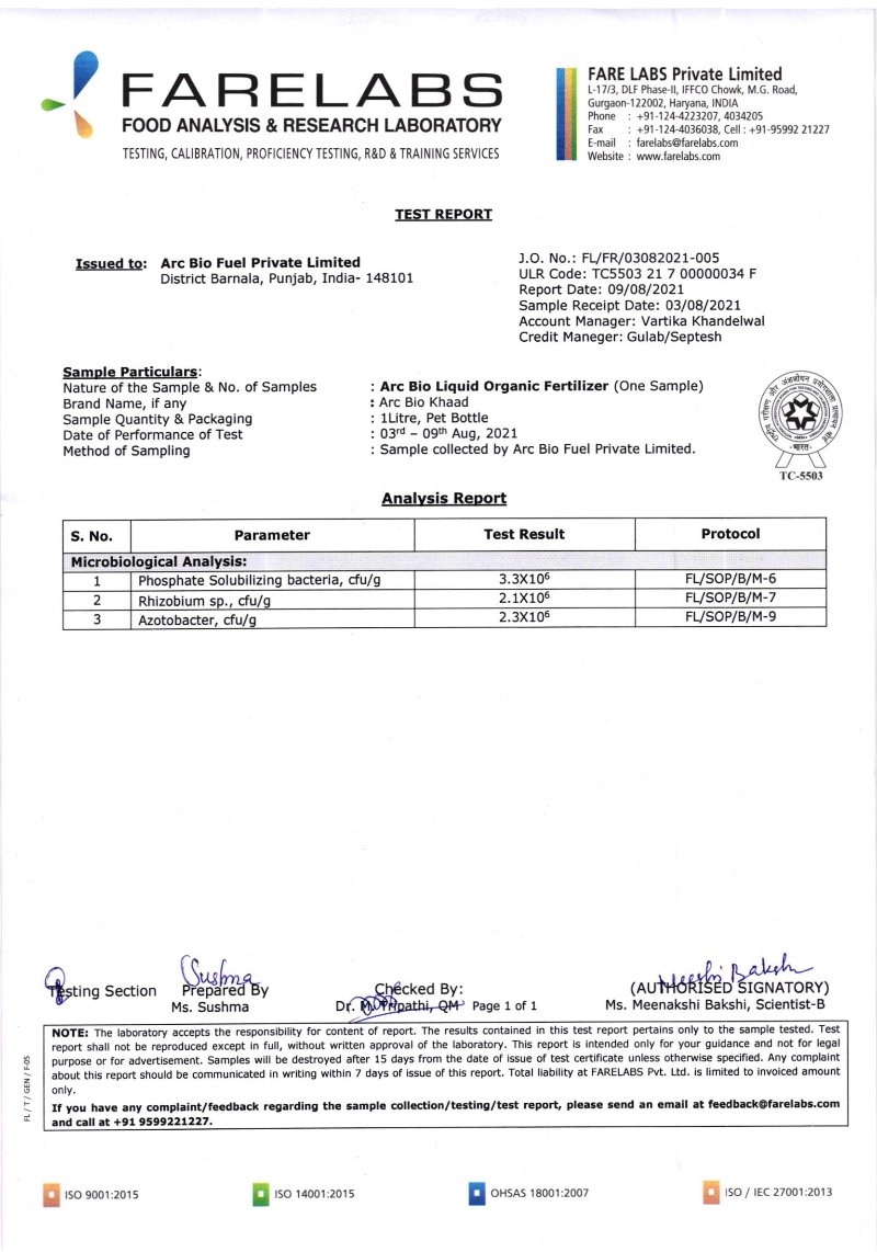 RHIZOBIUM, AZOTOBACTER, PHOSPHATE SOLUBILIZING BACTERIA TEST
